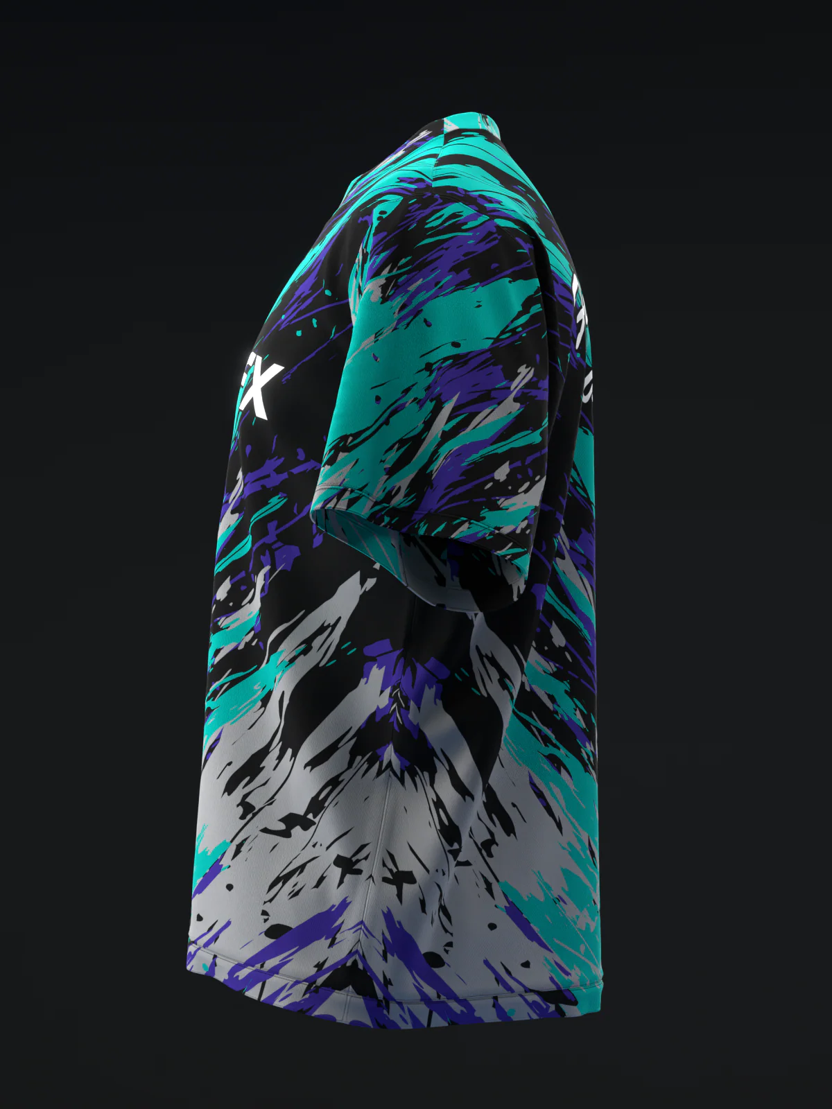 Elevated - Gray Purple Teal - Bowling Jersey - Image 6