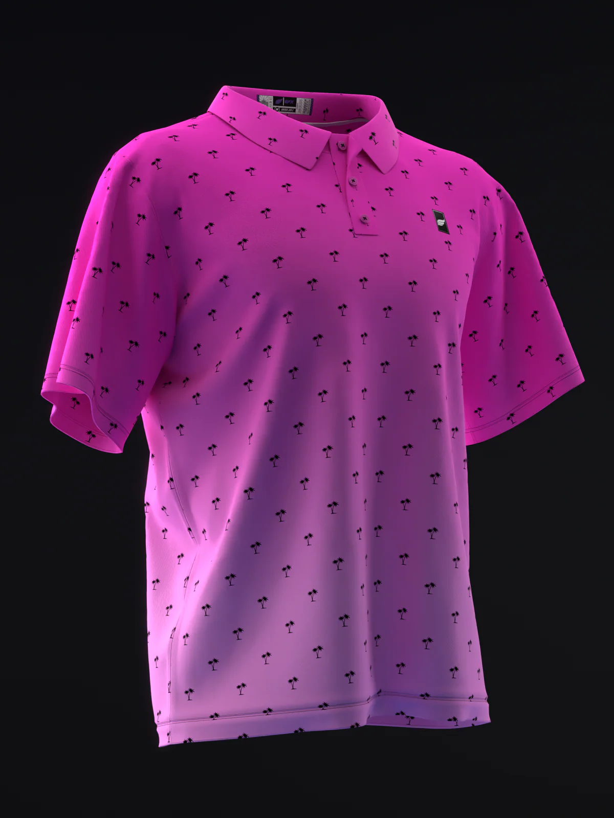 Fairways - Palms Neon Pink - Bowling Polo - Image 3