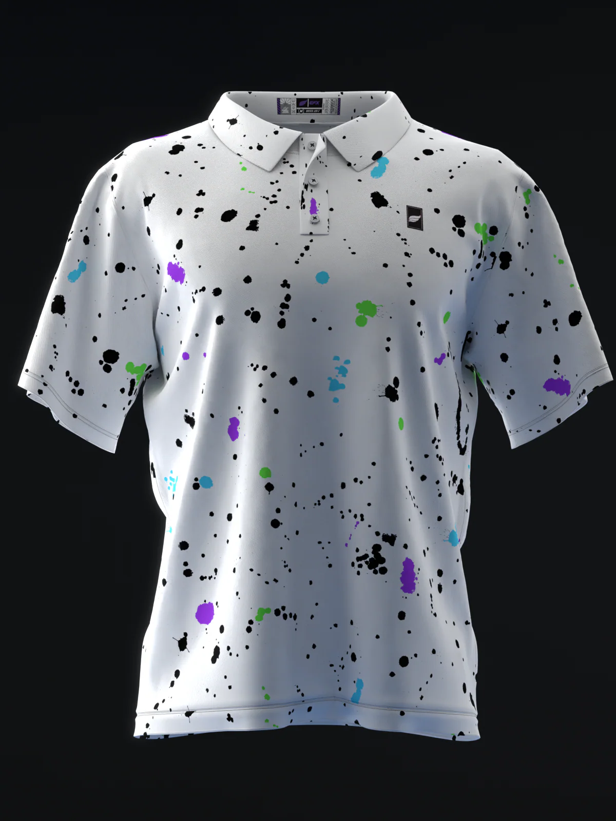 Fairways - Splatter Neon Hulk - Bowling Polo - Image 2