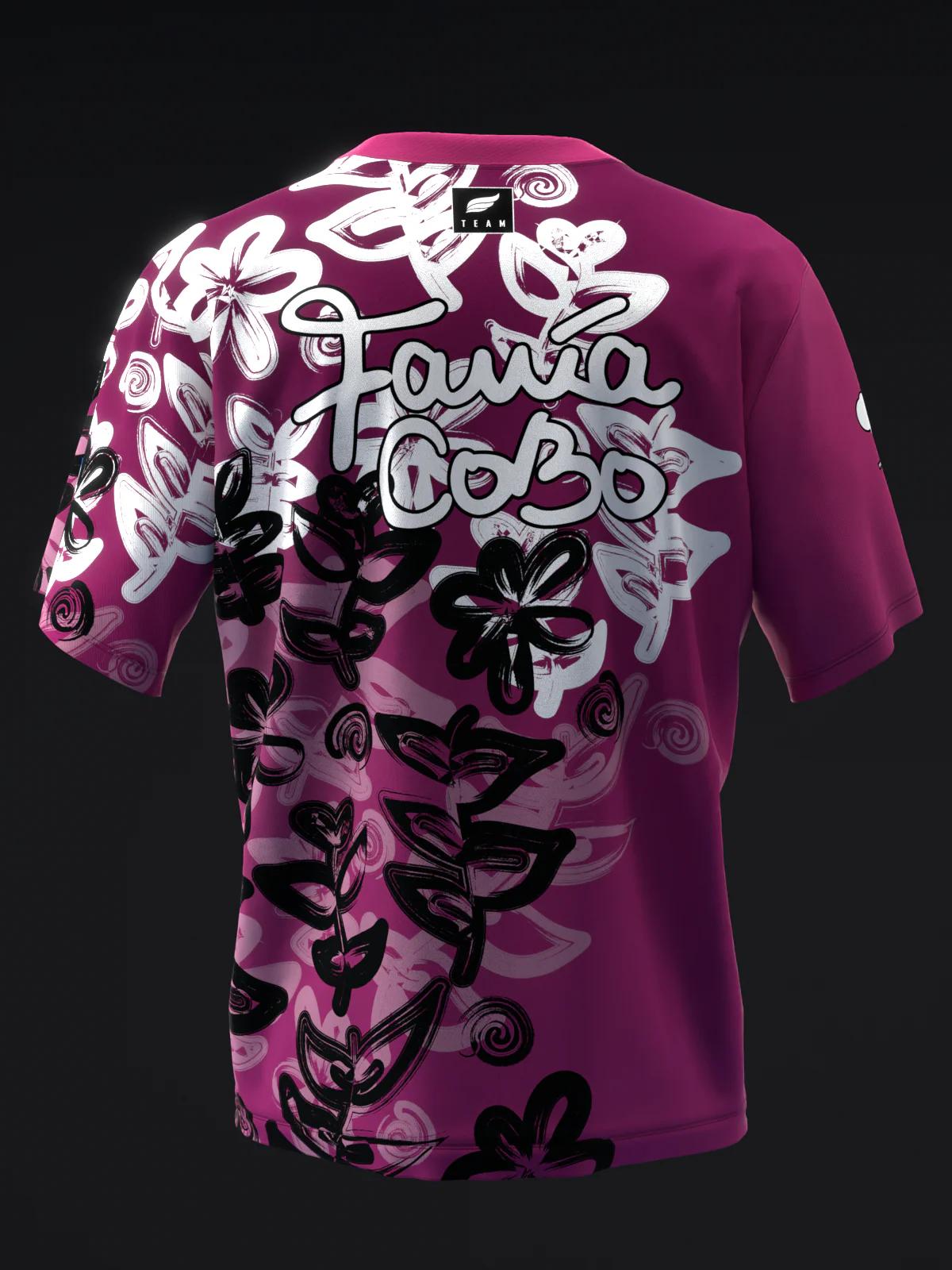 Fania Cobo 2024 - Airbrushed Flowers - Bowling Jersey - Image 5