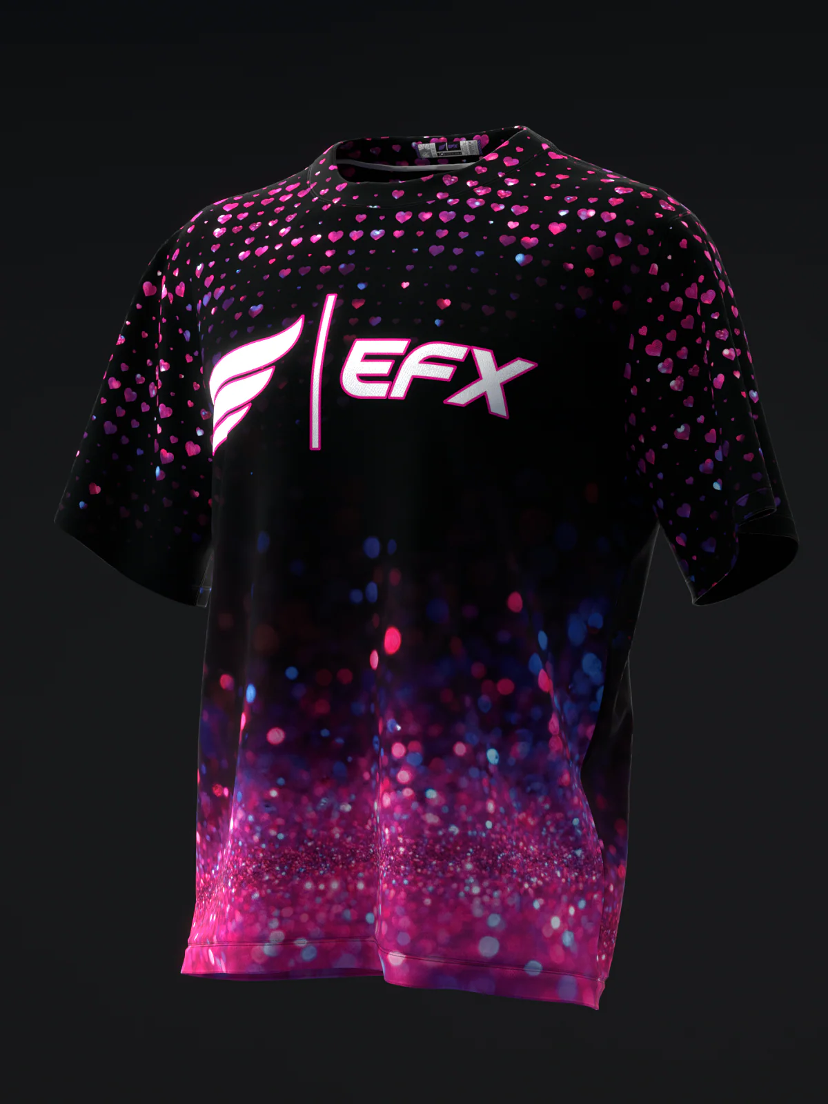 Glitter Tempest - Pink Black - Bowling Jersey