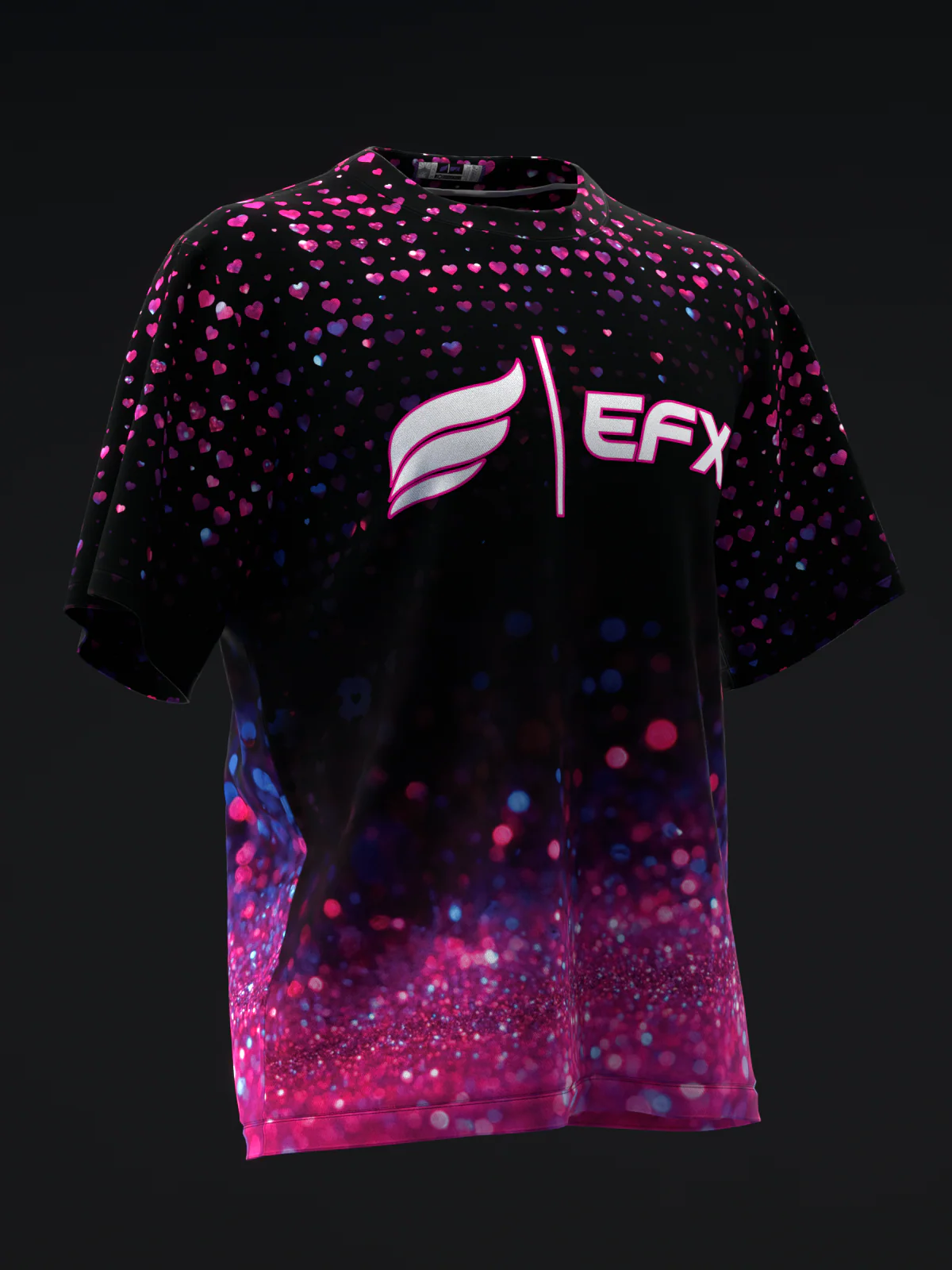 Glitter Tempest - Pink Black - Bowling Jersey - Image 3