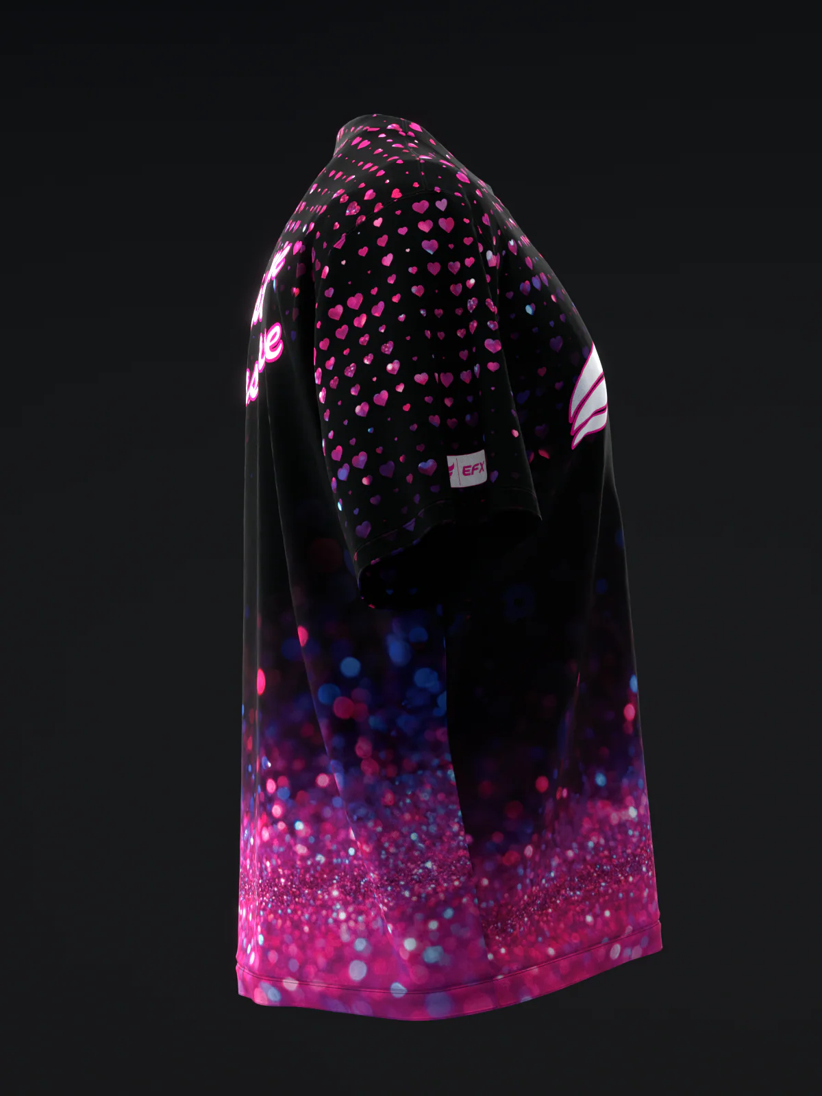 Glitter Tempest - Pink Black - Bowling Jersey - Image 4