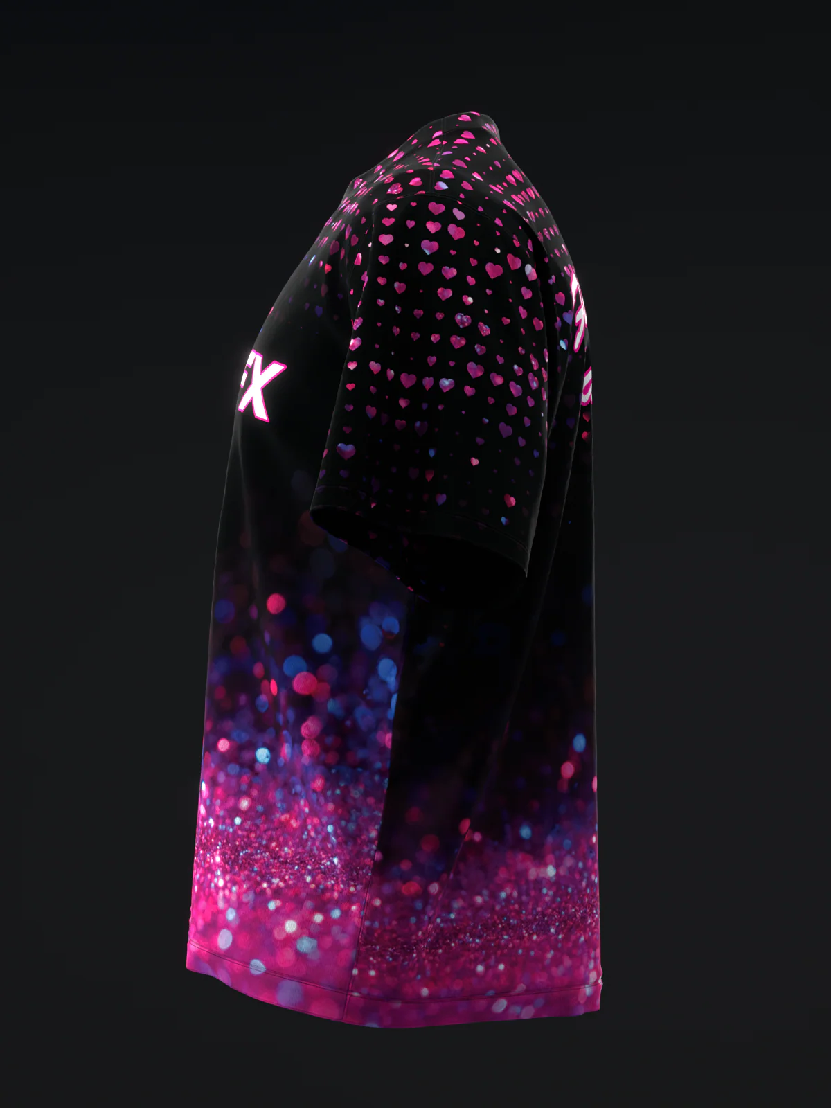 Glitter Tempest - Pink Black - Bowling Jersey - Image 6