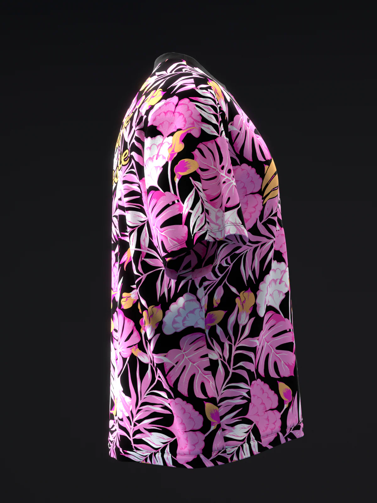 Hibiscus - Neon Pink Orange - Bowling Jersey - Image 4