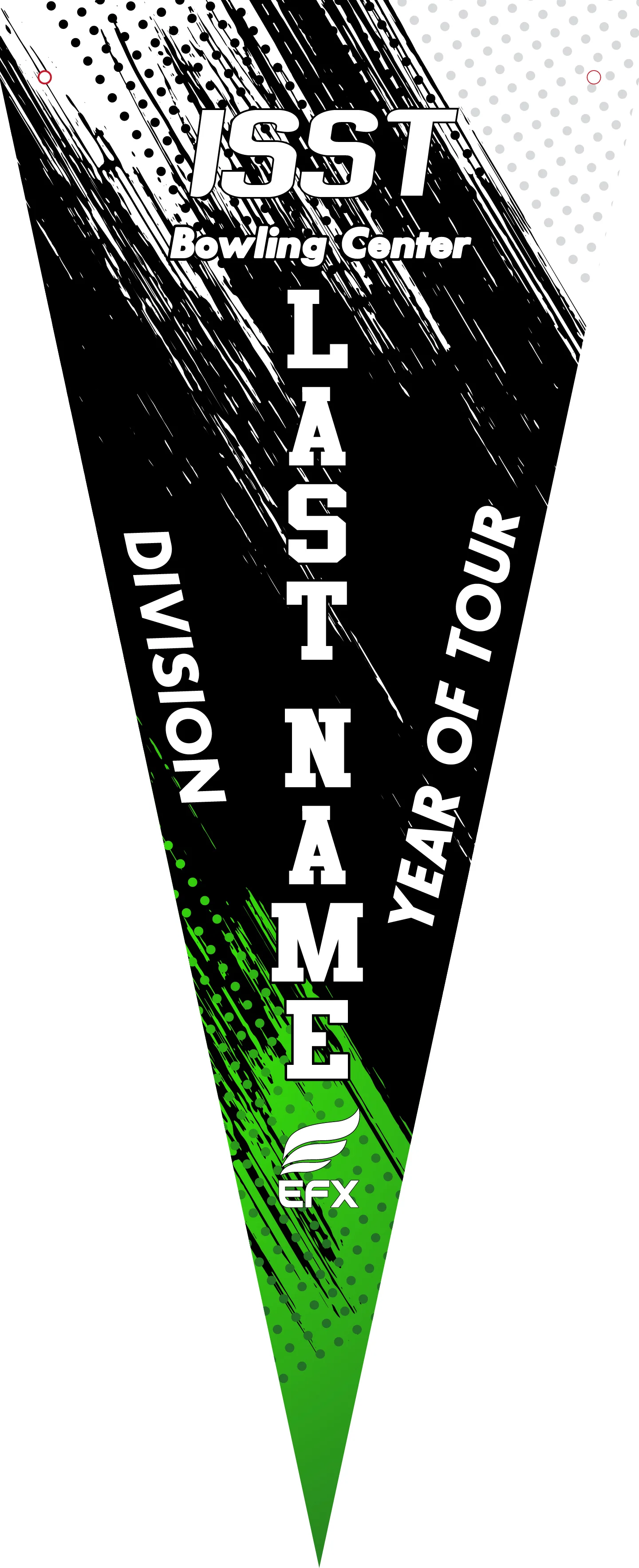 ISST - Pennant Grots Neon - Bowling Pennant
