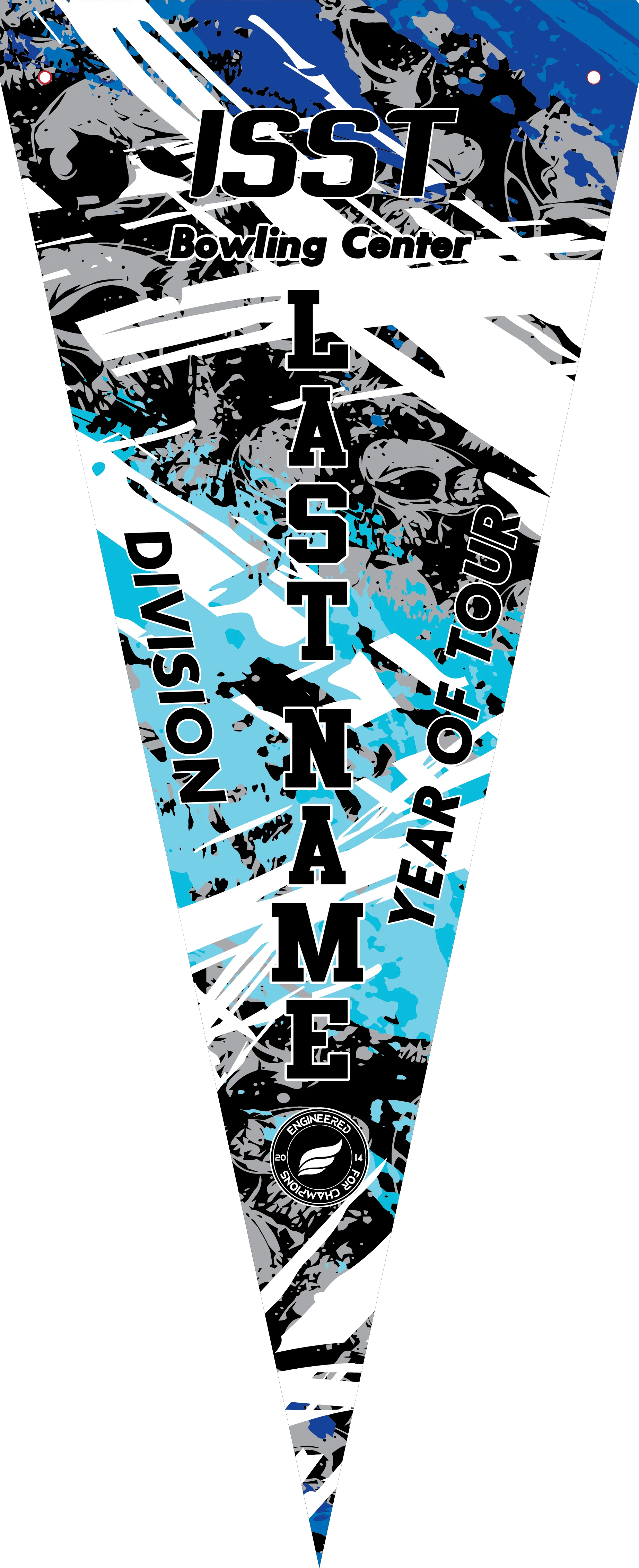 ISST - Pennant Skulls Neon - Bowling Pennant - Image 3