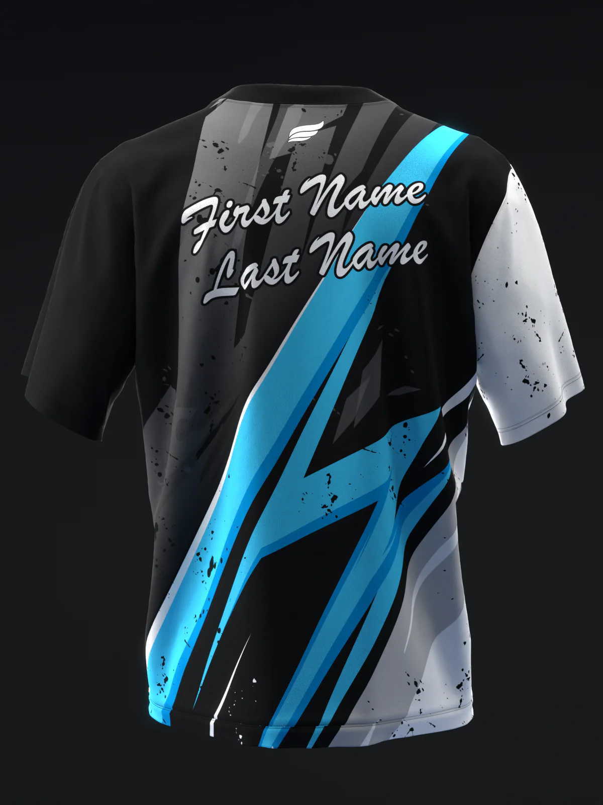 ISST Splice - Black White Blue - Bowling Jersey - Image 5