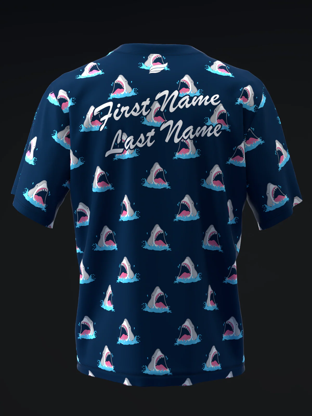 Jaws - Navy - Bowling Jersey - Image 5