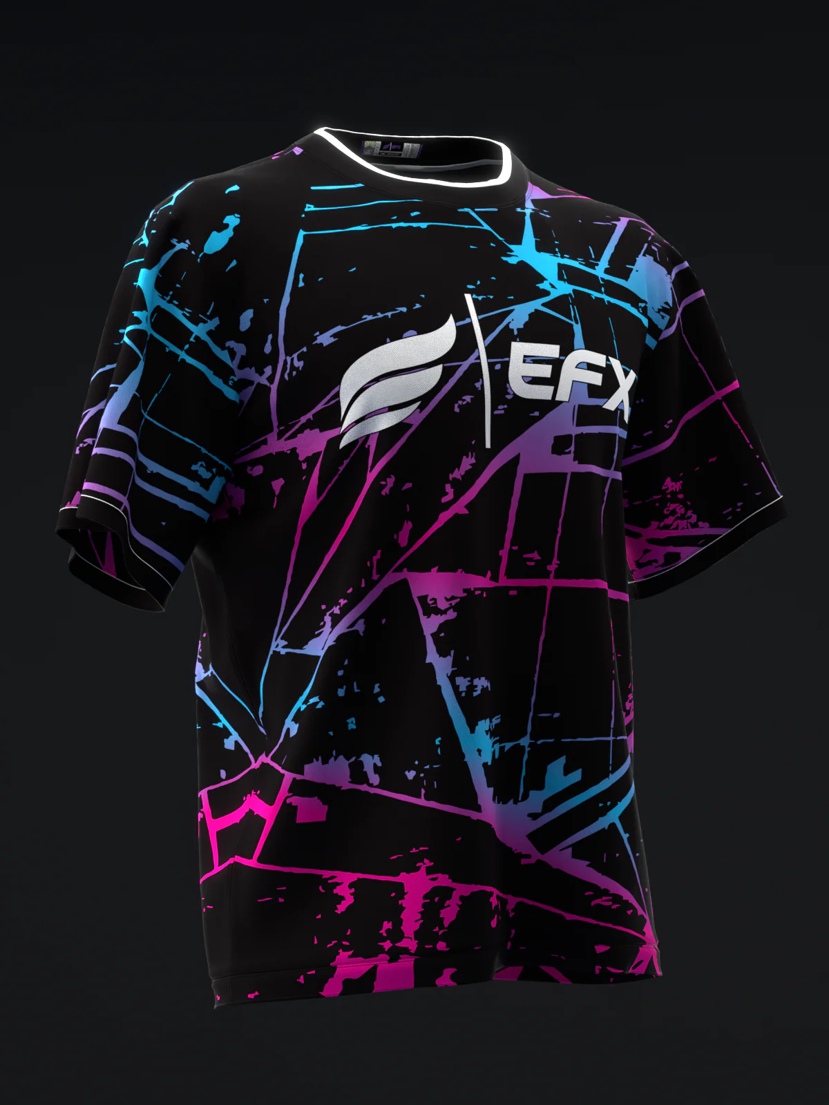 Kalei - Neon Pink Blue - Bowling Jersey - Image 3