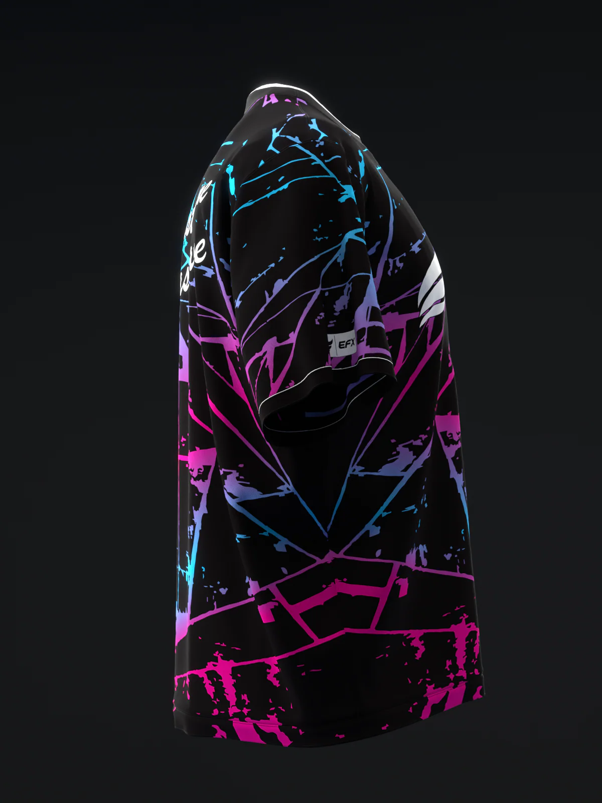 Kalei - Neon Pink Blue - Bowling Jersey - Image 4