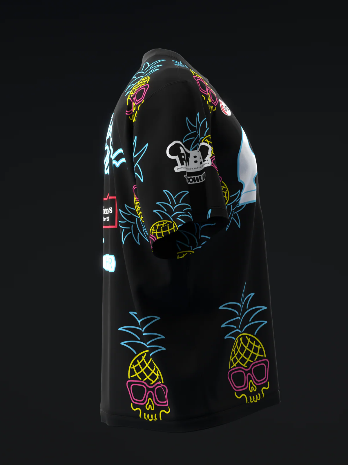 Mallory Clark 2025 - Pineapple Skulls - Bowling Jersey - Image 4