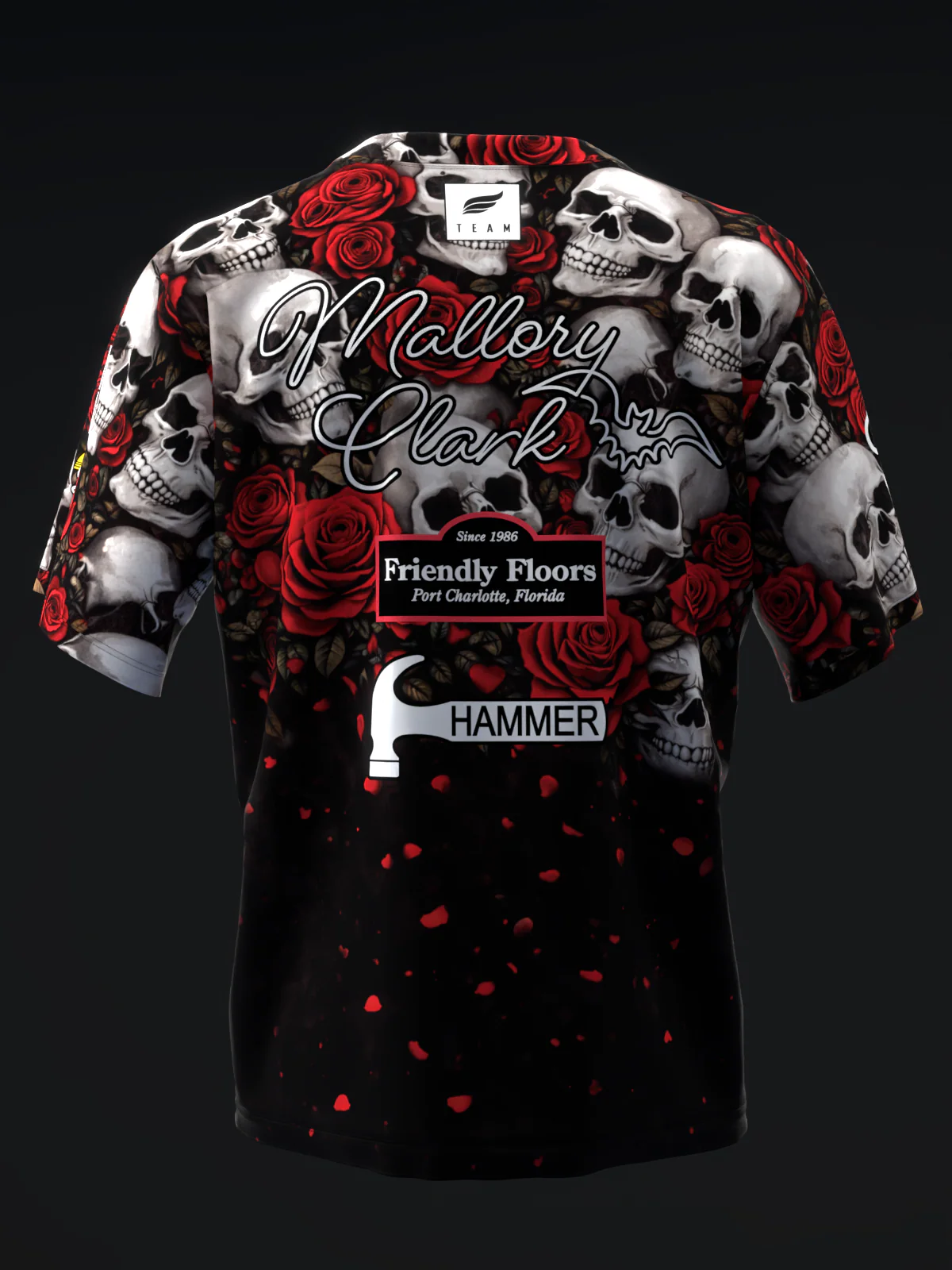 Mallory Clark 2026 - Skull Roses - Bowling Jersey - Image 5