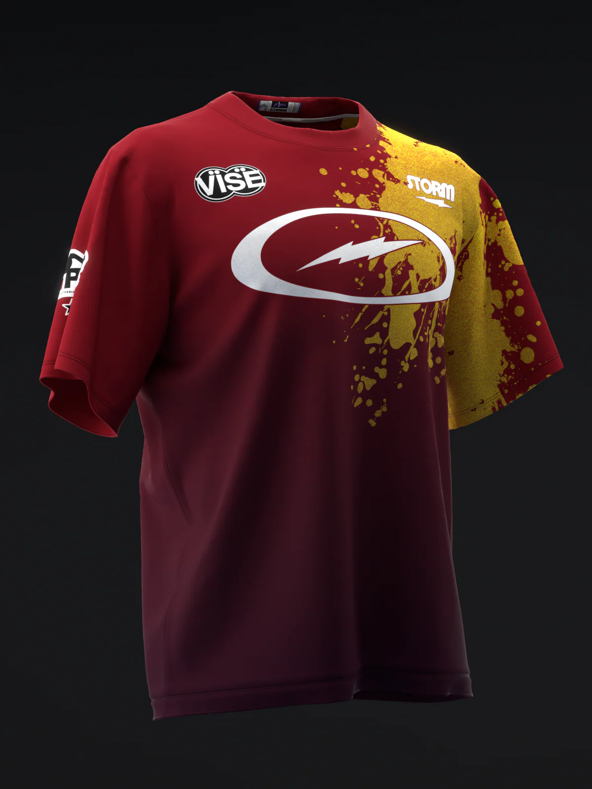 Maribeth Baker 2025 - Gold Wine Splatter - Bowling Jersey - Image 3