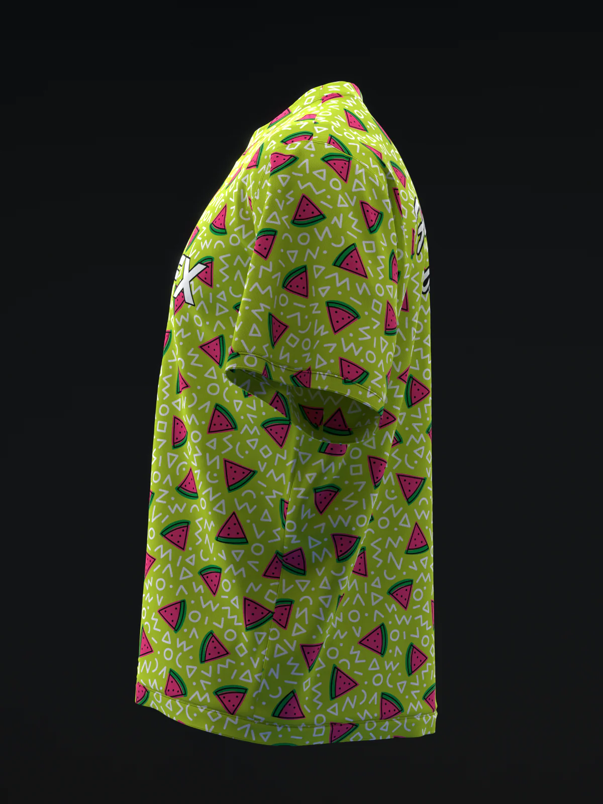 Melon Squiggles - Lime - Bowling Jersey - Image 6