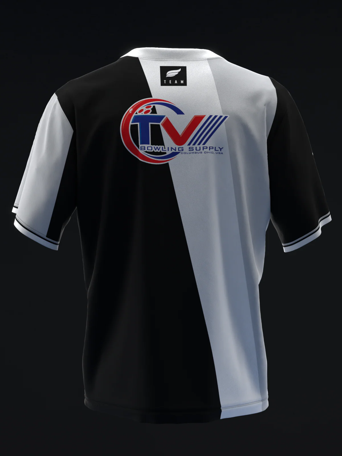 Michael Tang 2024 - Retro Stripes Black Gray White - Bowling Jersey - Image 5