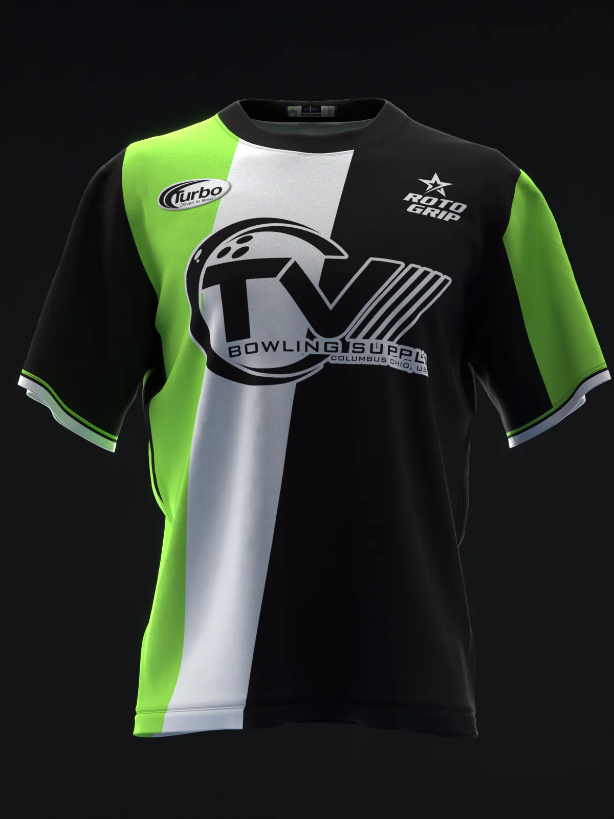 Michael Tang 2024 - Retro Stripes Neon BNGW - Bowling Jersey - Image 2