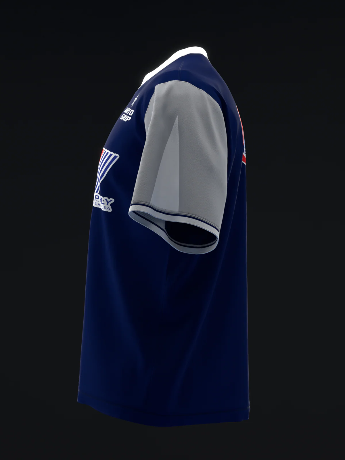 Michael Tang 2024 - Retro Stripes Navy Gray White - Bowling Jersey - Image 6