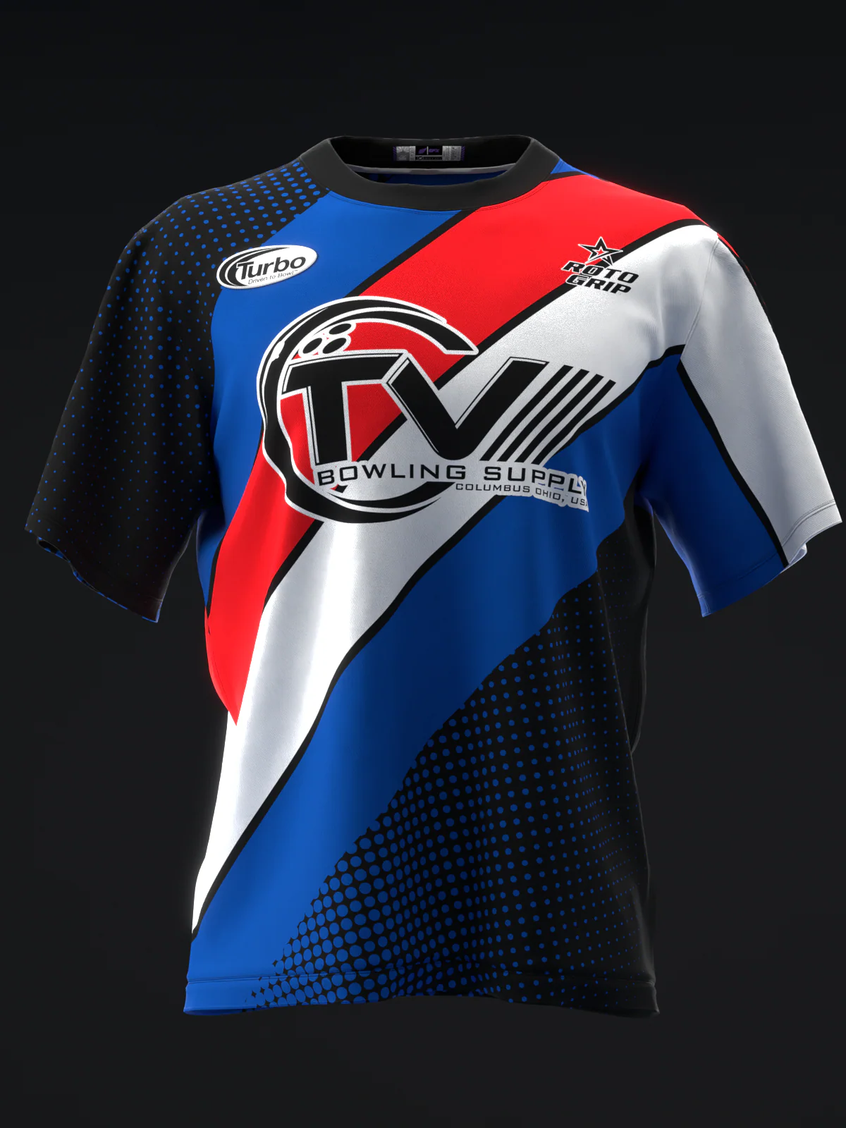 Michael Tang 2024 - Retro Stripes Red Evolution BRB - Bowling Jersey - Image 2