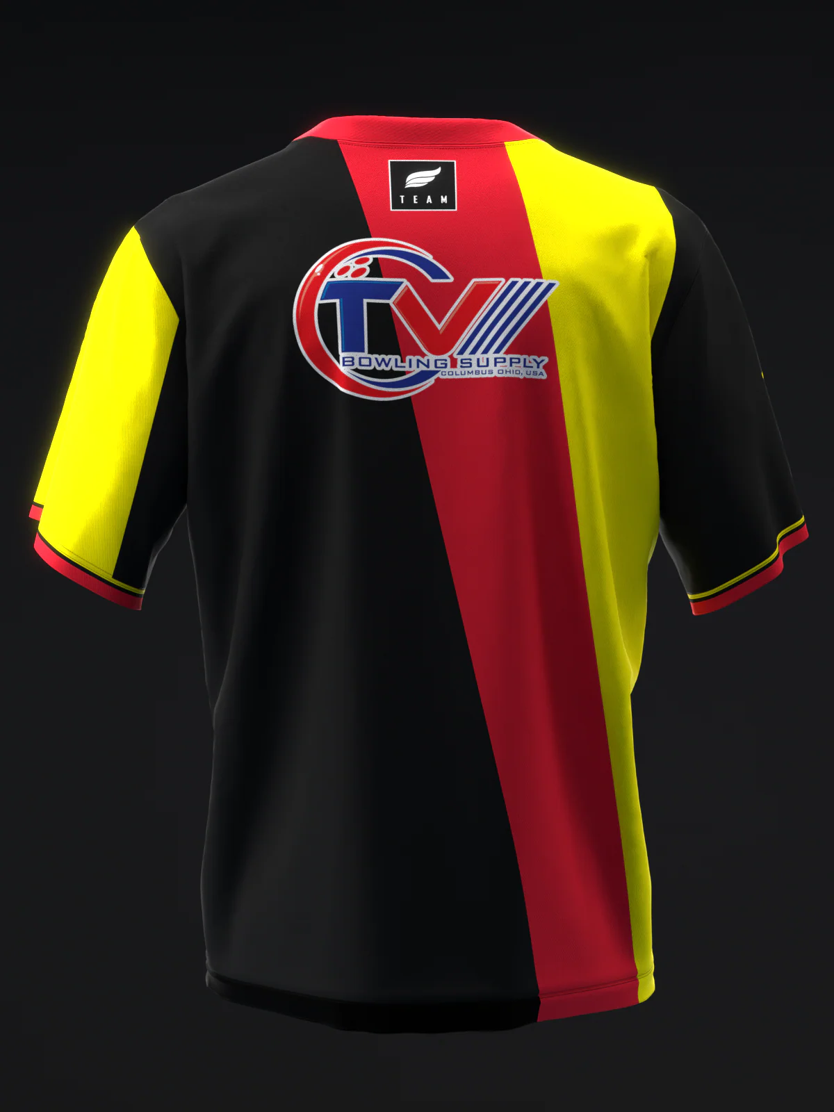 Michael Tang 2024 - Retro Stripes RYB - Bowling Jersey - Image 5