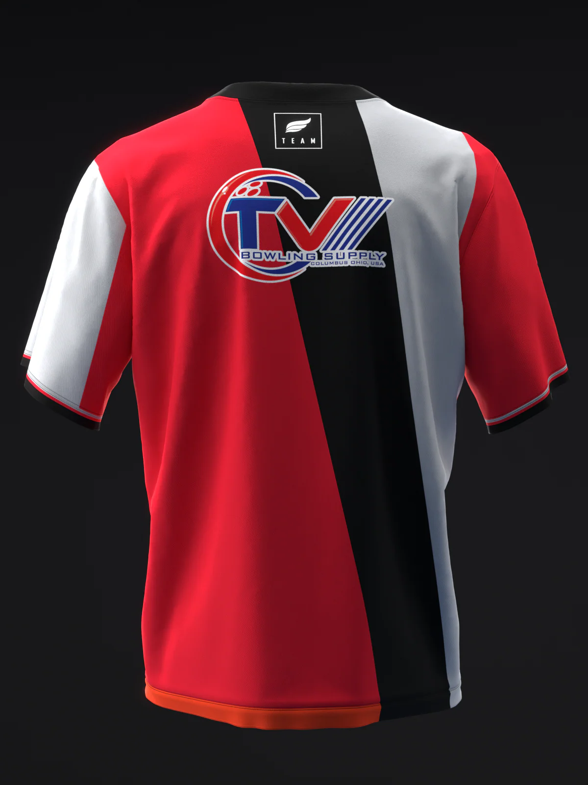 Michael Tang 2024 - Retro Stripes Scarlett Gray Black - Bowling Jersey - Image 5