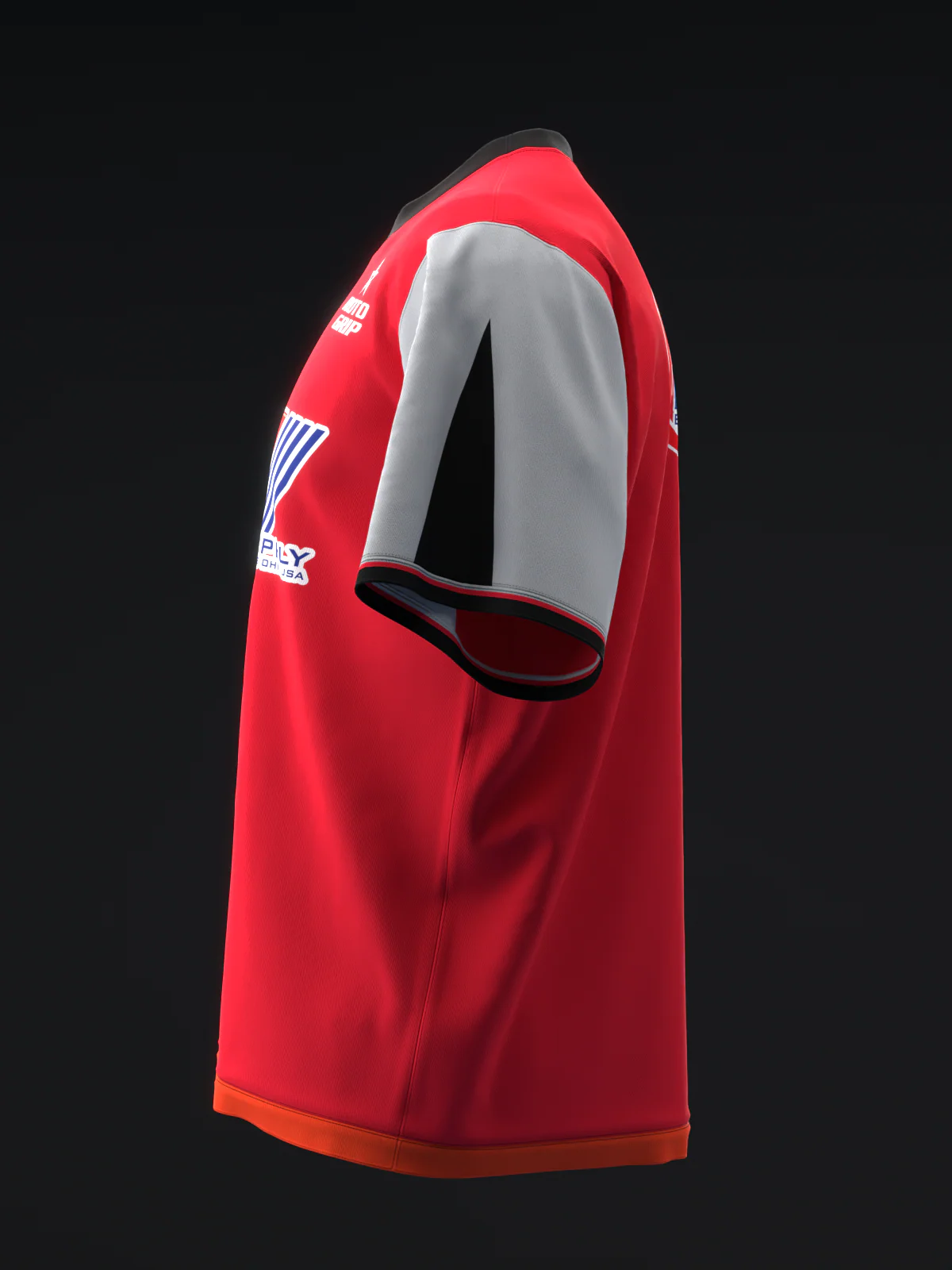 Michael Tang 2024 - Retro Stripes Scarlett Gray Black - Bowling Jersey - Image 6