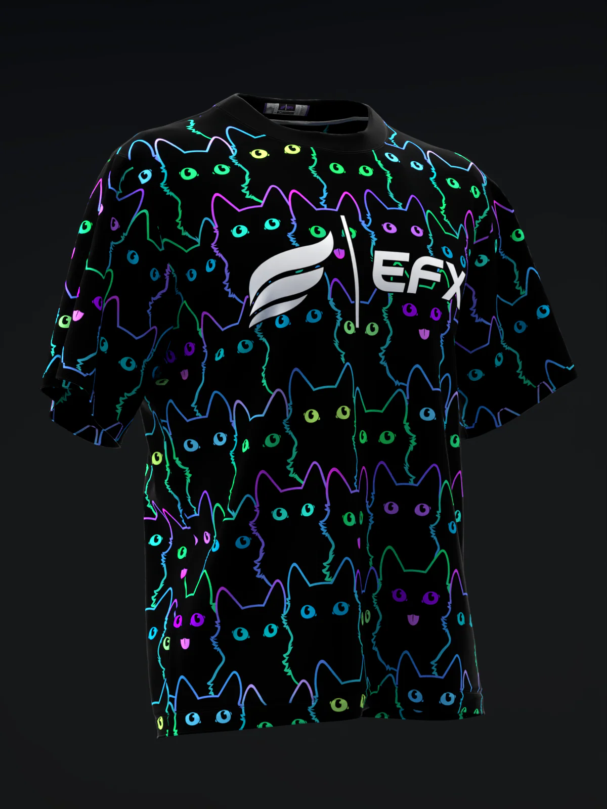 Midnight Meow - Neon - Bowling Jersey - Image 3