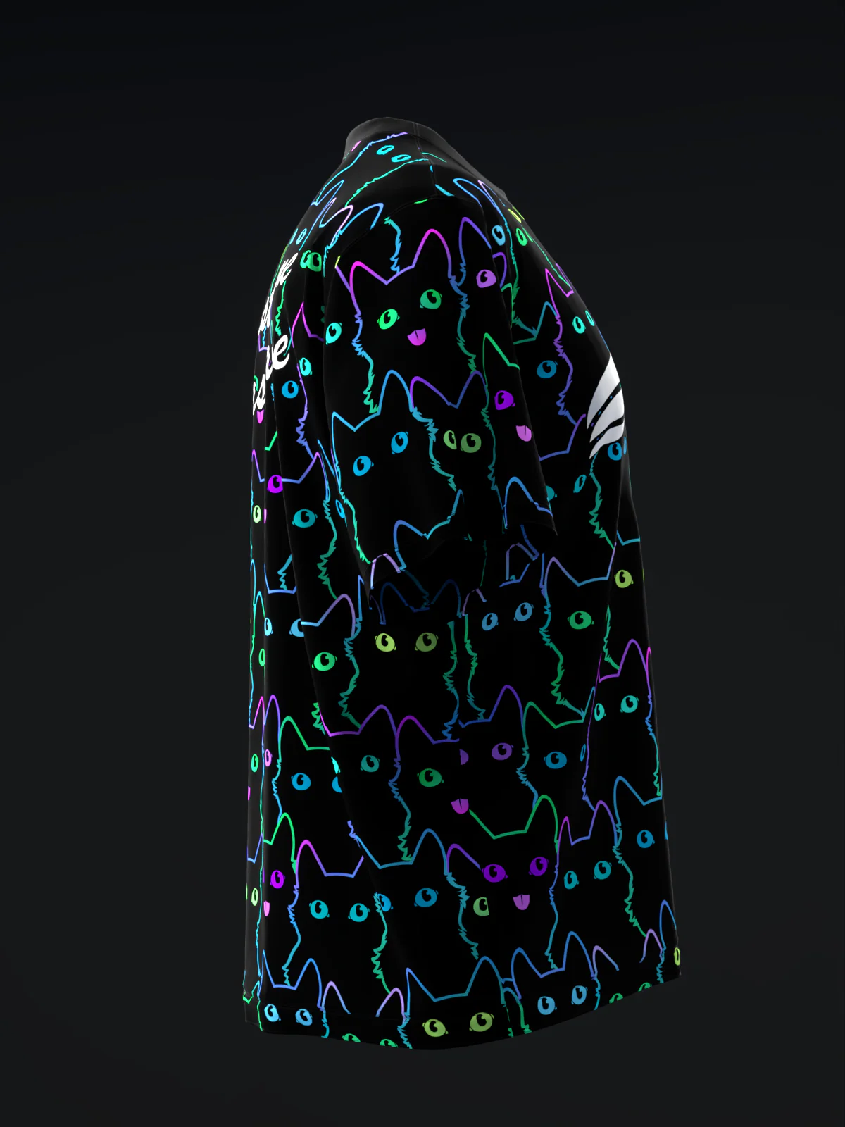Midnight Meow - Neon - Bowling Jersey - Image 4