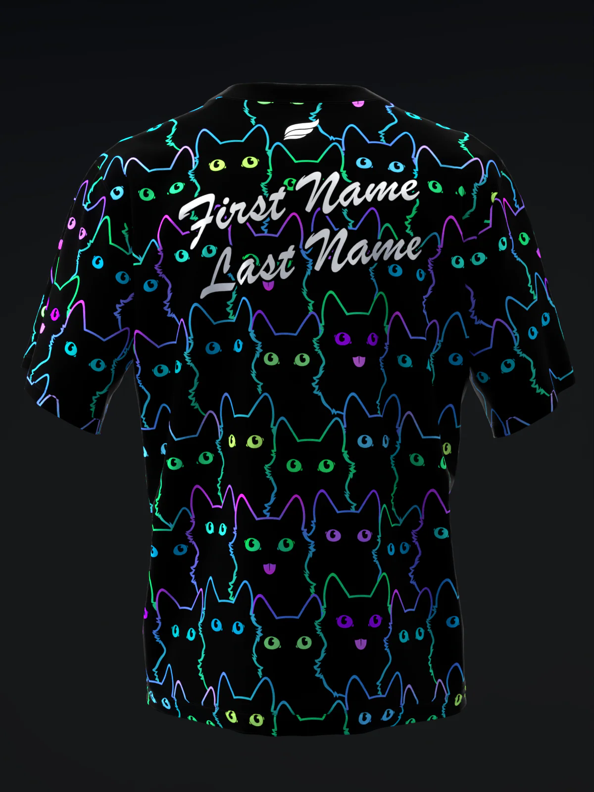 Midnight Meow - Neon - Bowling Jersey - Image 5