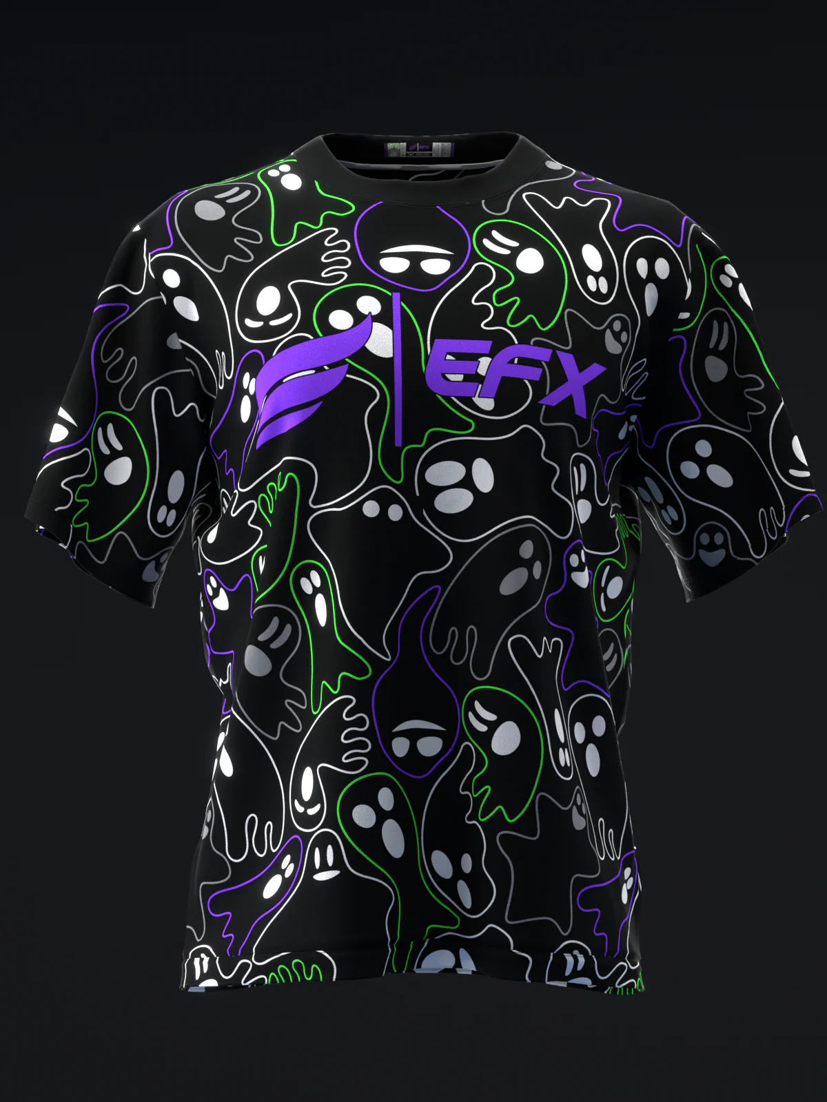 Neon Ghosts - Black - Bowling Jersey - Image 2