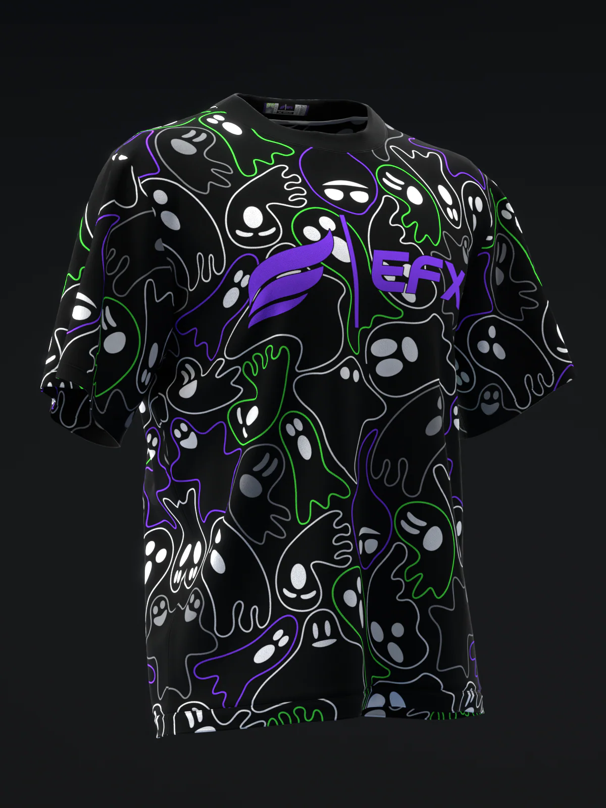 Neon Ghosts - Black - Bowling Jersey - Image 3