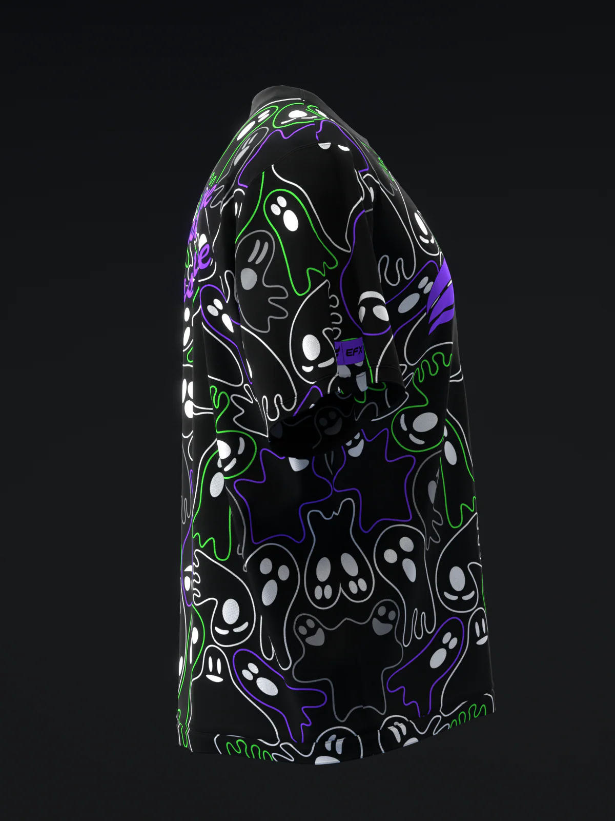 Neon Ghosts - Black - Bowling Jersey - Image 4
