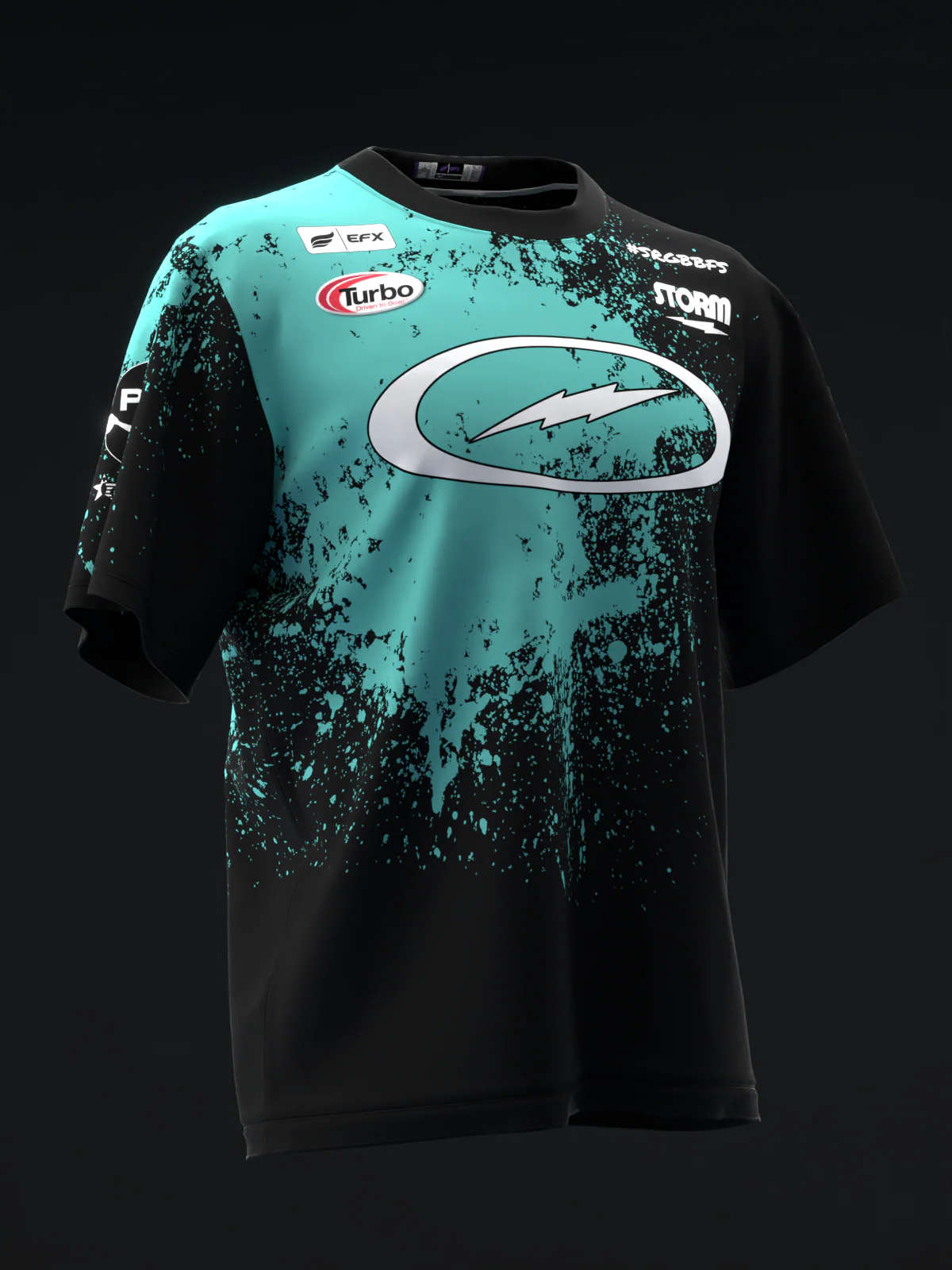 Nick Brown 2026 - Splatter Teal - Bowling Jersey - Image 3