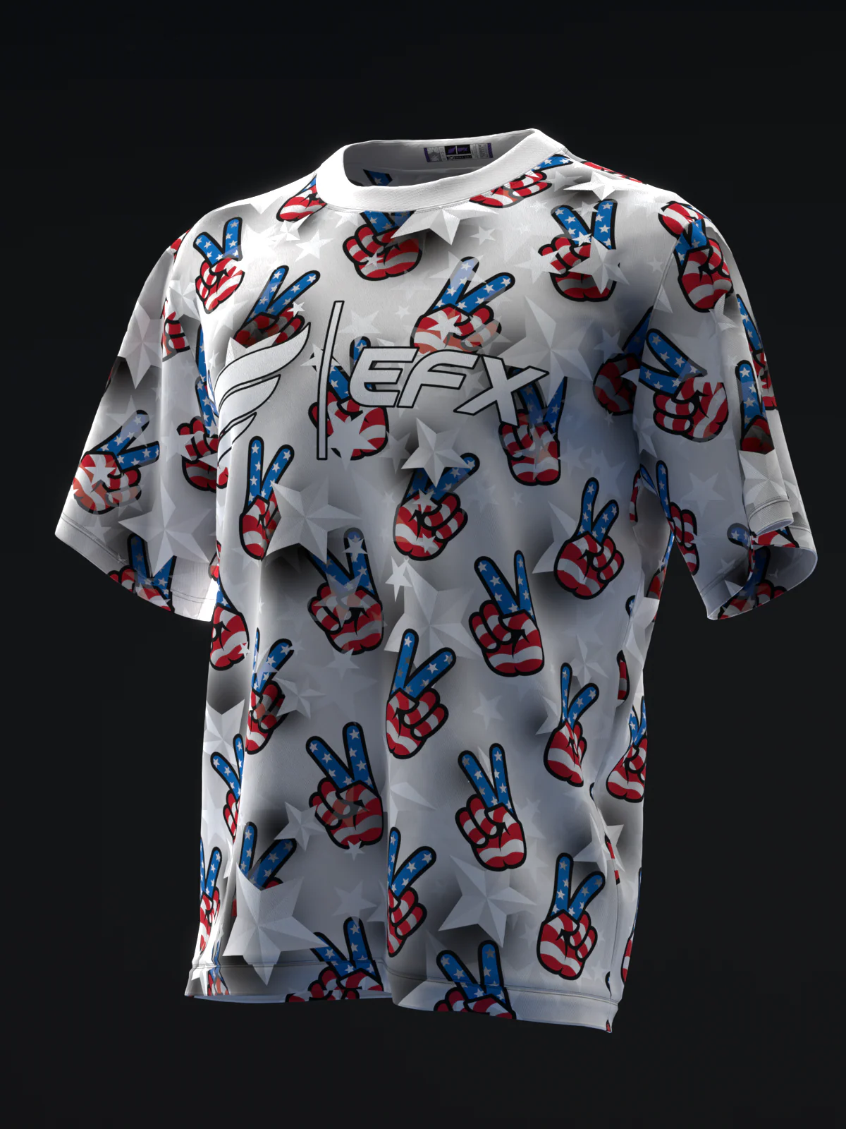 Peace Up - Gray - Bowling Jersey