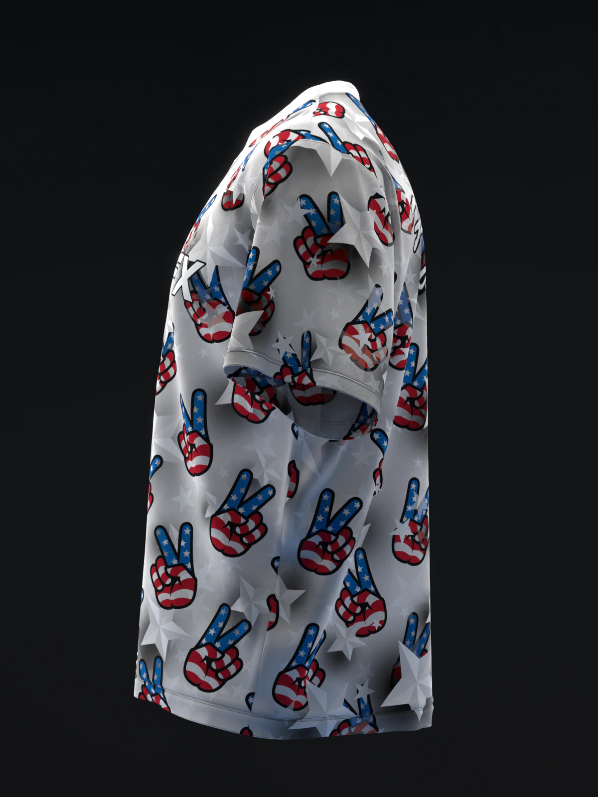 Peace Up - Gray - Bowling Jersey - Image 6