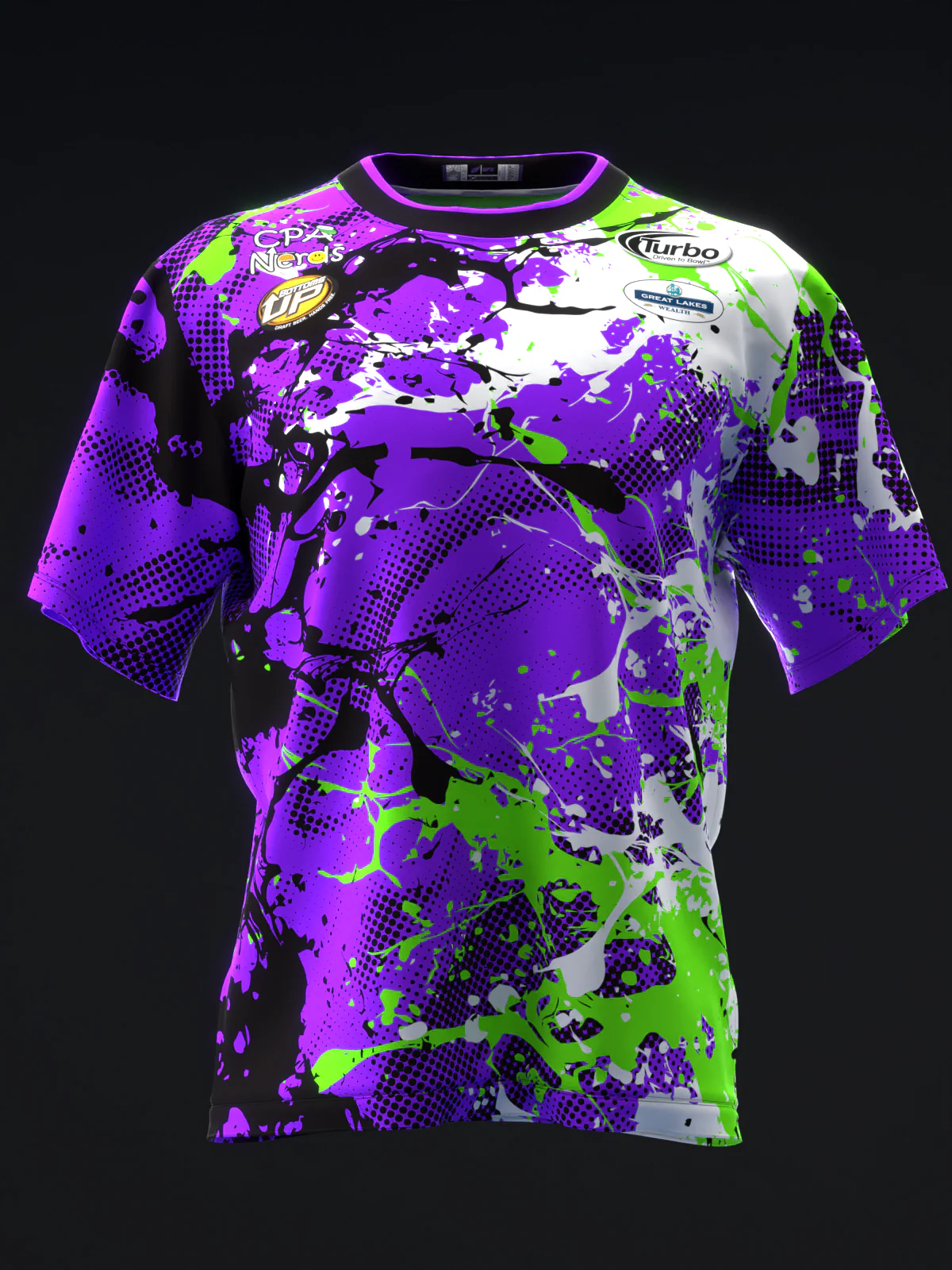 Perry Crowell 2026 - MX26 Splatter Neon PGB - Bowling Jersey - Image 2