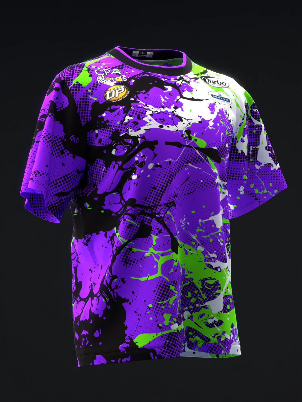 Perry Crowell 2026 - MX26 Splatter Neon PGB - Bowling Jersey - Image 3