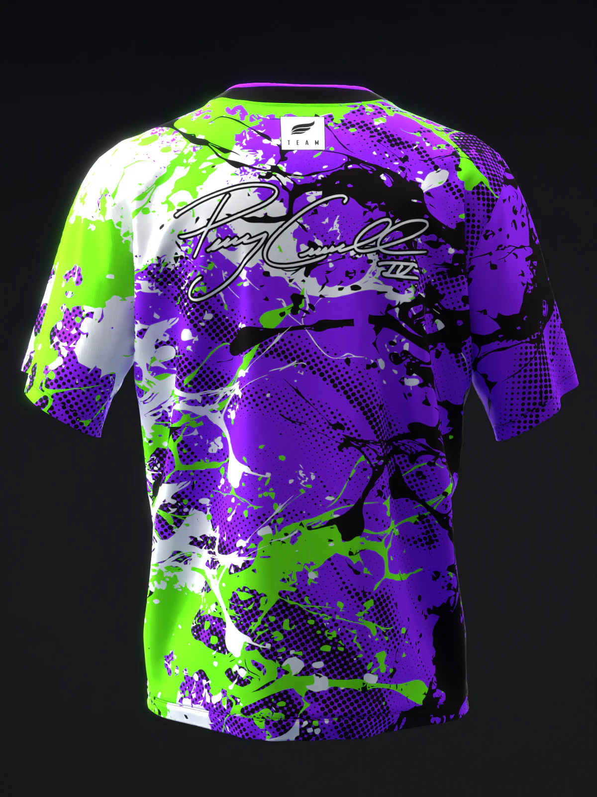 Perry Crowell 2026 - MX26 Splatter Neon PGB - Bowling Jersey - Image 5