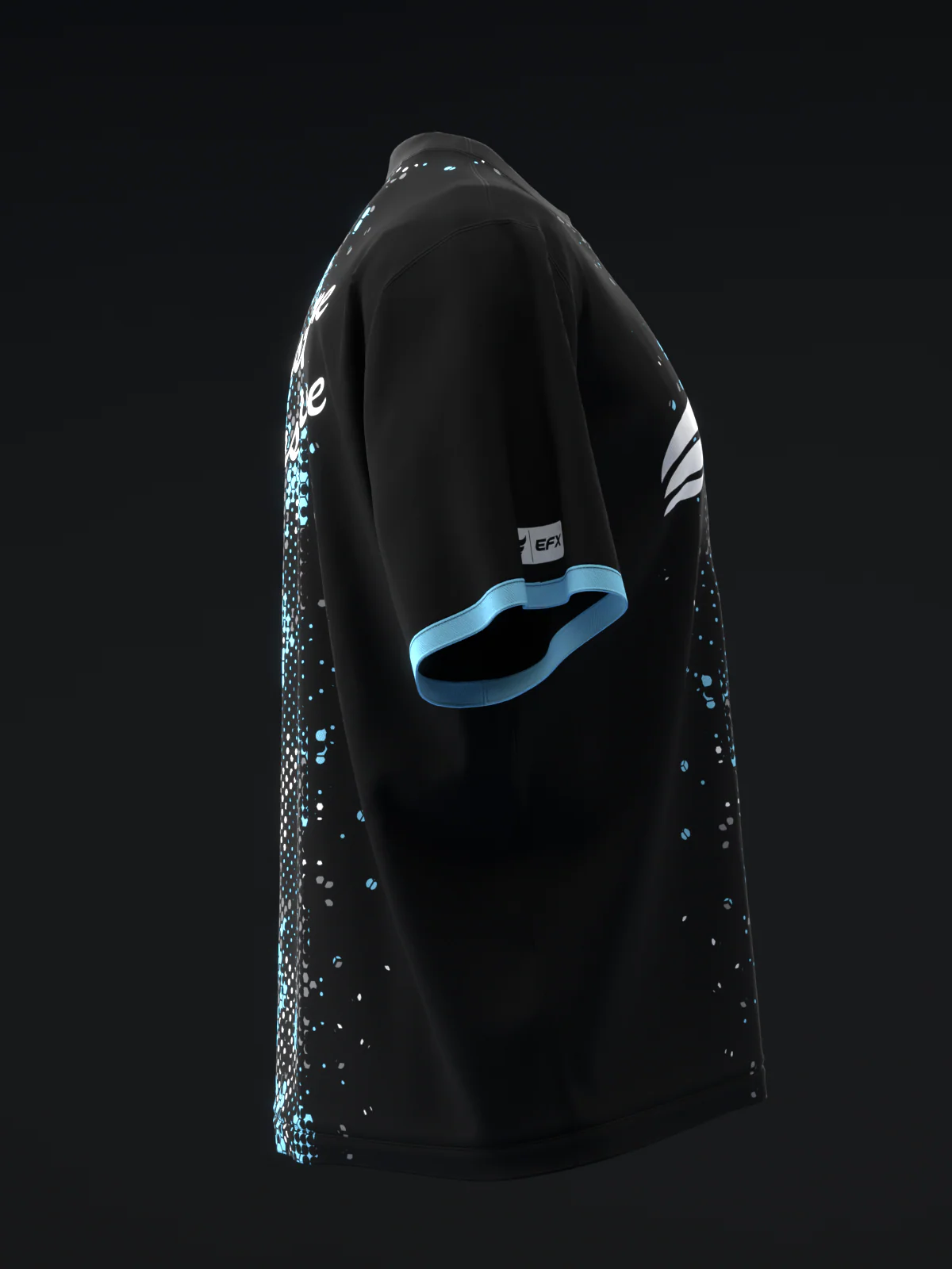 Pixamo - Black Light Blue - Bowling Jersey - Image 4
