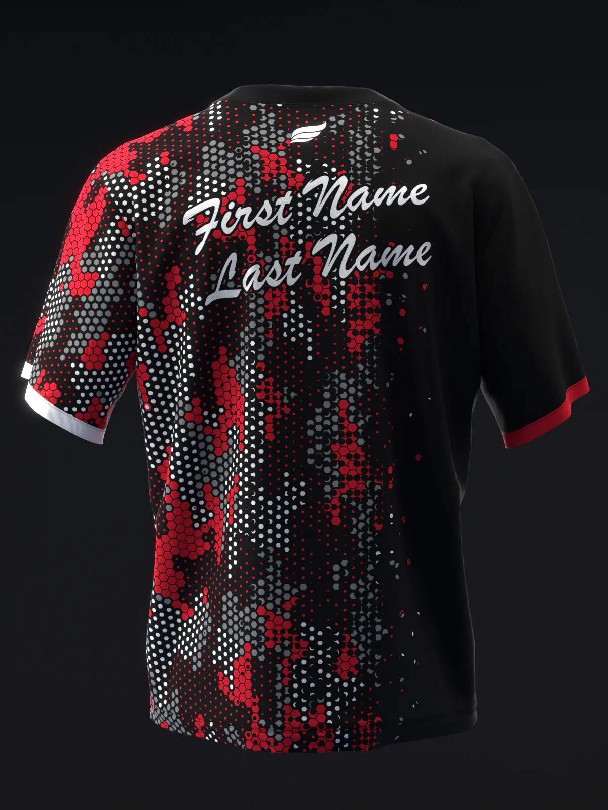 Pixamo - Black Red - Bowling Jersey - Image 5