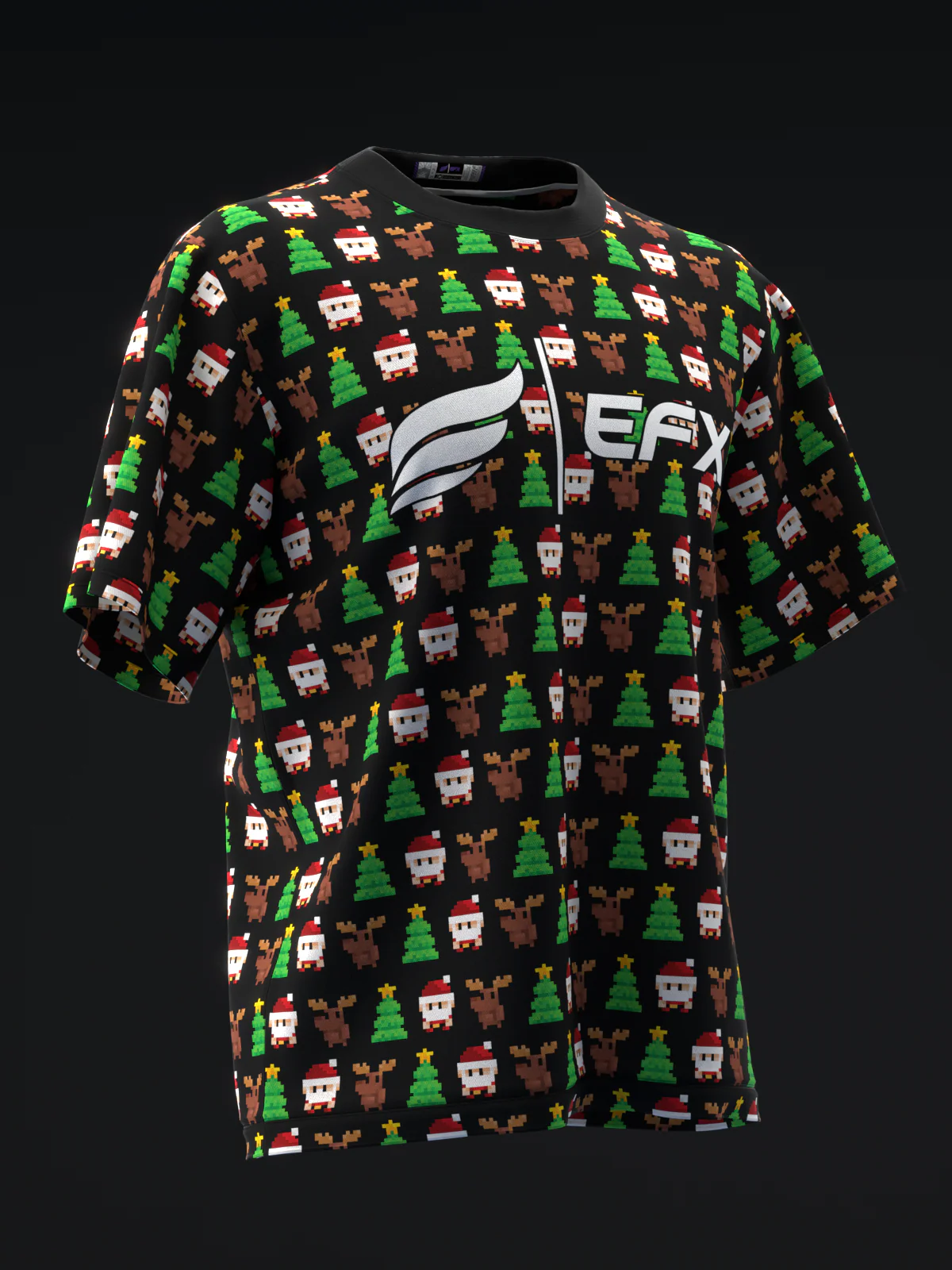 Pixel Christmas - Green - Bowling Jersey - Image 3
