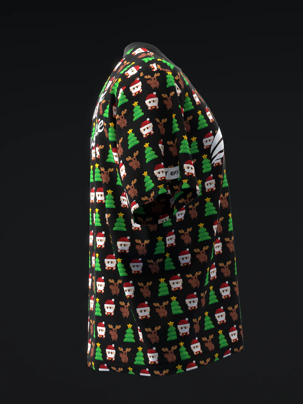 Pixel Christmas - Green - Bowling Jersey - Image 4