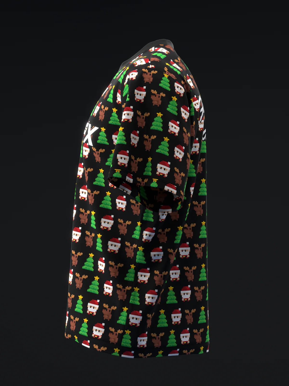 Pixel Christmas - Green - Bowling Jersey - Image 6