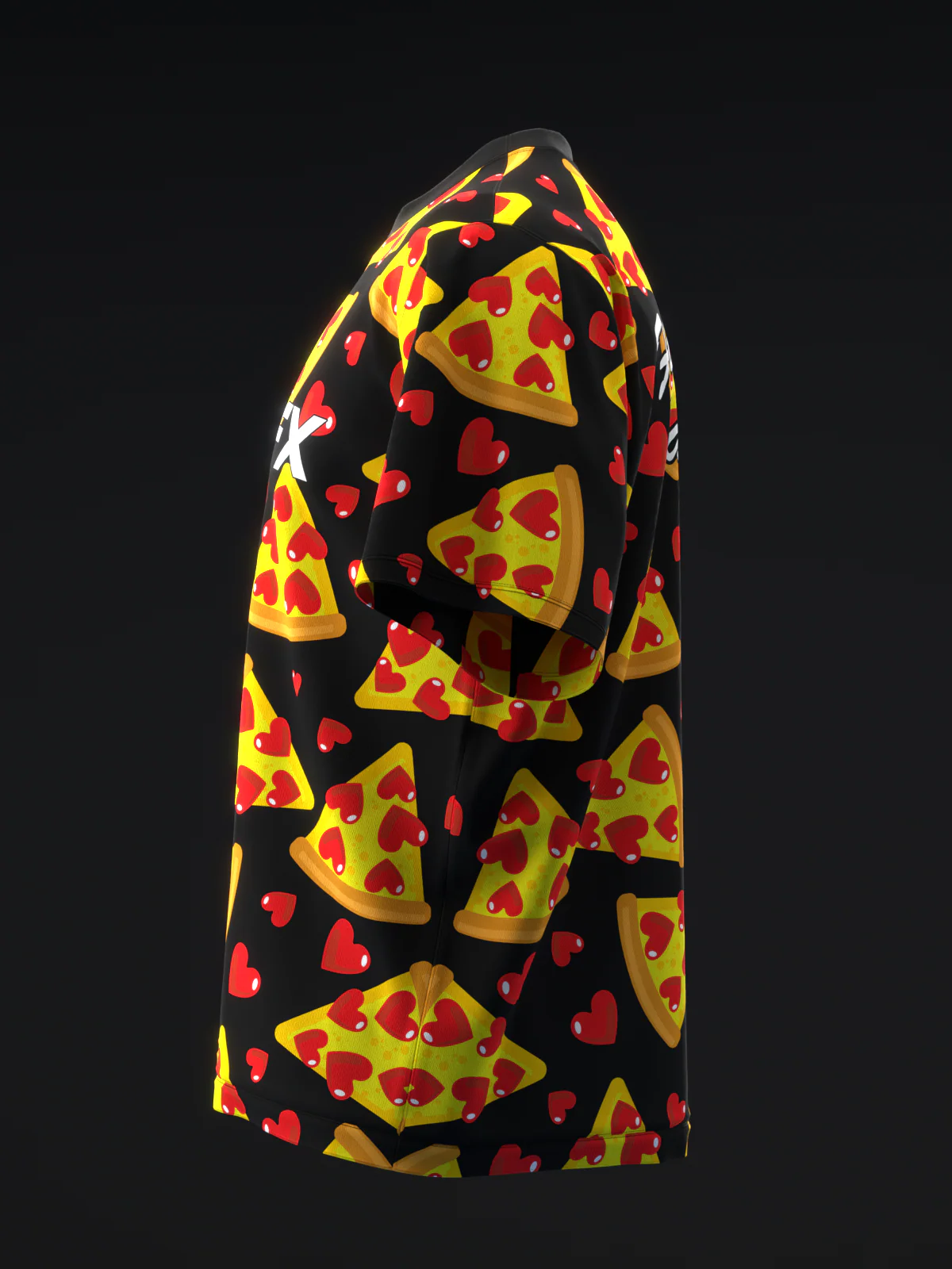 Pizza Hearts - Black - Bowling Jersey - Image 6