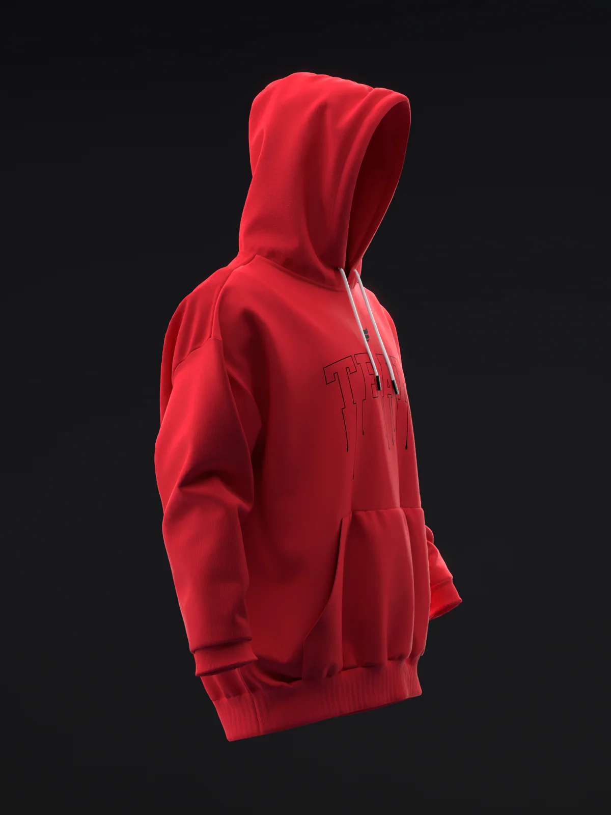 Team Drip - Red - Pullover Hoodie - Image 2