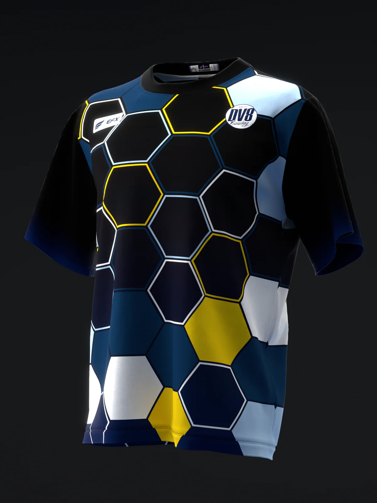 Robert Vater 2025 - Homage Honeycomb Navy Yellow - Bowling Jersey