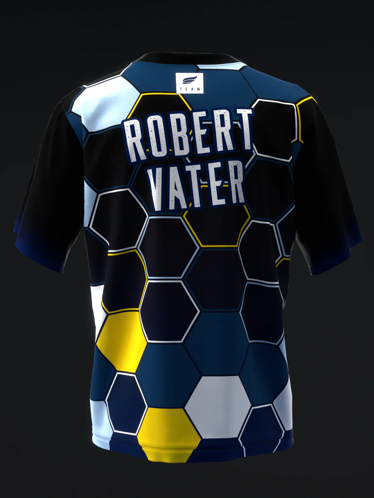 Robert Vater 2025 - Homage Honeycomb Navy Yellow - Bowling Jersey - Image 5