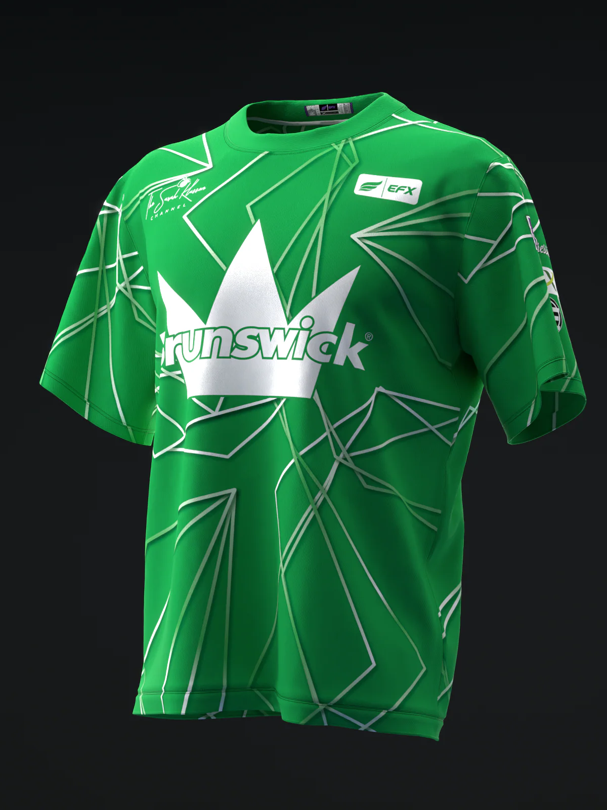 Sarah Klassen 2025 - Geometrical Polyhedron Green - Bowling Jersey