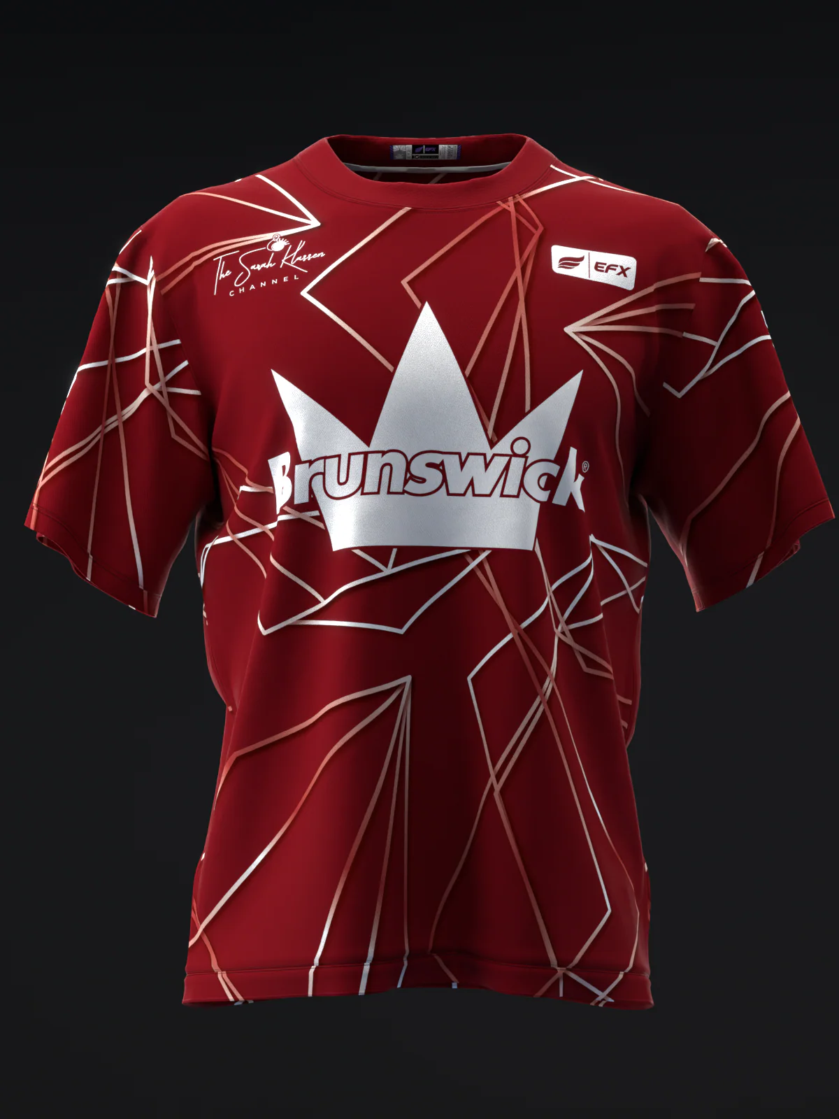 Sarah Klassen 2025 - Geometrical Polyhedron Maroon - Bowling Jersey - Image 2