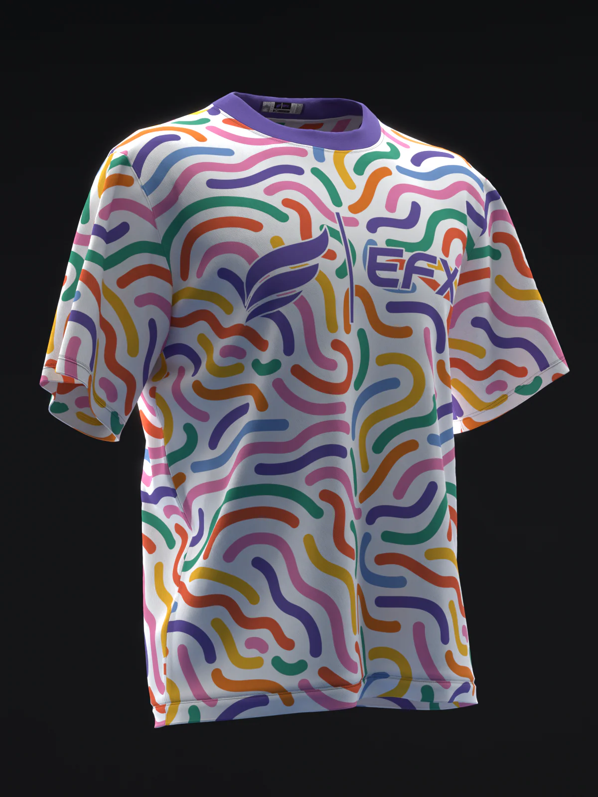 Squiggles - Colorful - Bowling Jersey - Image 3